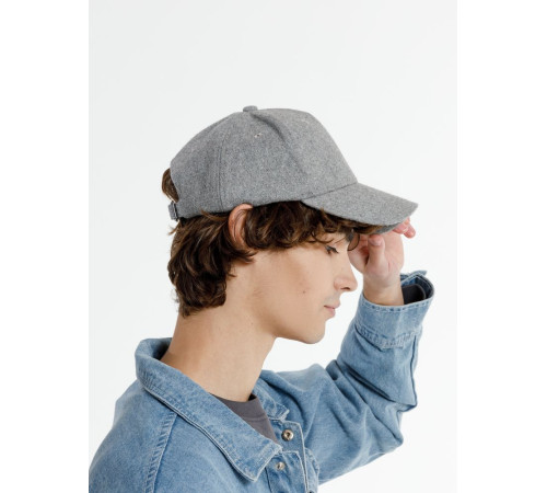 Бейсболка Woolridge, серый меланж