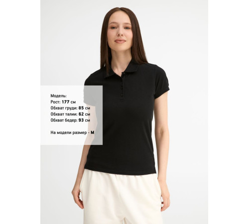 Рубашка поло женская People 210, черная