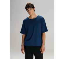 Футболка оверсайз унисекс Vozduh, темно-синяя