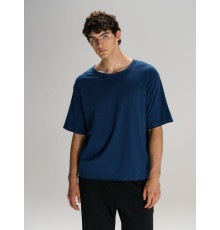 Футболка оверсайз унисекс Vozduh, темно-синяя