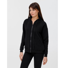 Толстовка унисекс оверсайз на молнии Zippy Terry, черная