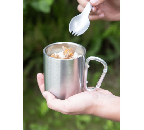 Кружка Trek, с серебристой ручкой-карабином