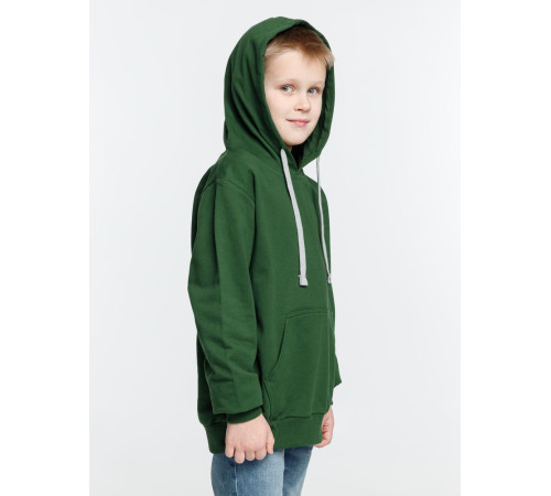 Толстовка с капюшоном детская Kirenga Kids, темно-зеленая
