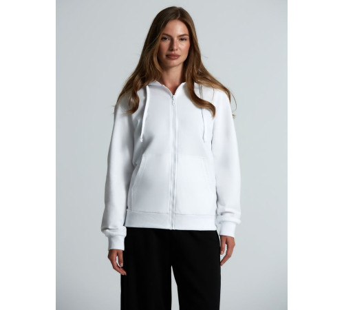 Толстовка на молнии с капюшоном Siverga 2.0, белая