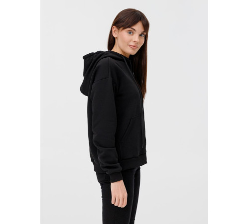 Толстовка унисекс оверсайз на молнии Zippy Terry, черная