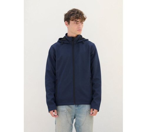 Куртка софтшелл с капюшоном мужская Race Men, ярко-синяя (royal)