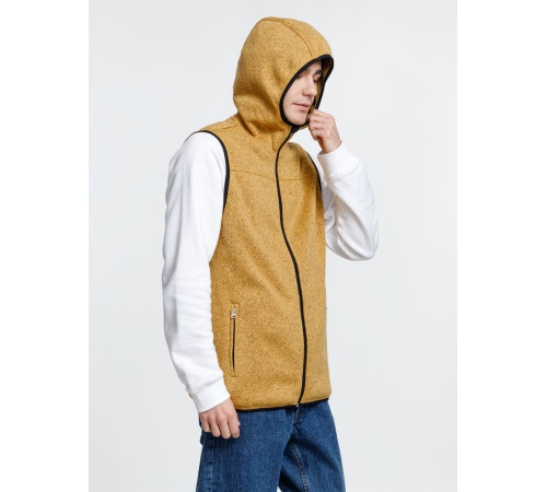 Жилет с капюшоном унисекс Gotland, горчичный