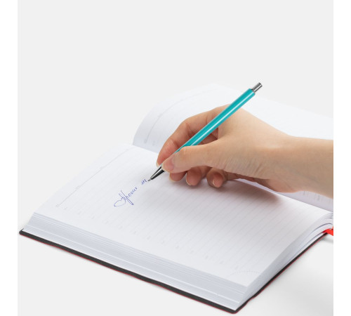 Ручка шариковая Slim Beam, бирюзовая