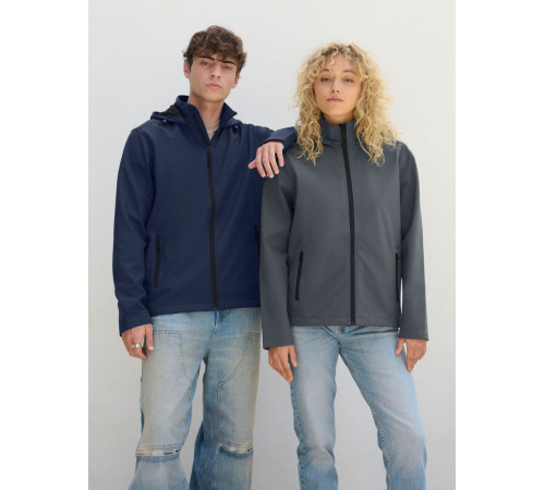 Куртка софтшелл с капюшоном мужская Race Men, ярко-синяя (royal)