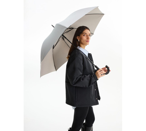 Зонт-трость Wind, серебристый