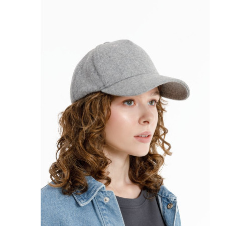 Бейсболка Woolridge, серый меланж