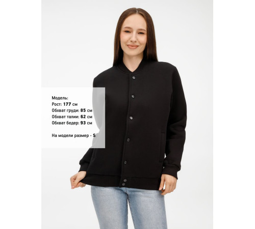 Бомбер унисекс AtmosWear, черный