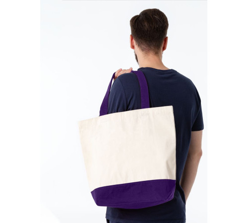 Холщовая сумка Shopaholic, фиолетовая