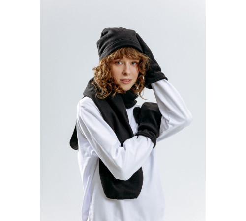 Варежки Fleecy, черные