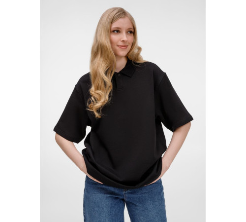 Рубашка поло унисекс Tiimi, черная
