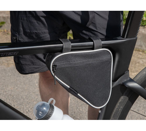 Велосумка на раму BikeLine Mini, черная с белым