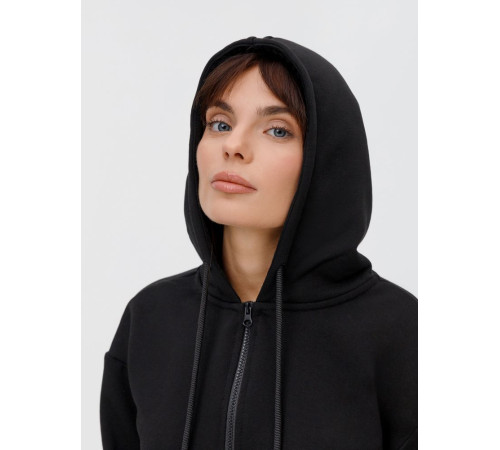 Толстовка унисекс оверсайз на молнии Zippy Terry, черная