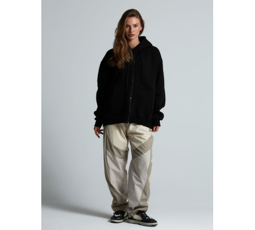 Толстовка унисекс оверсайз Zippy, черная