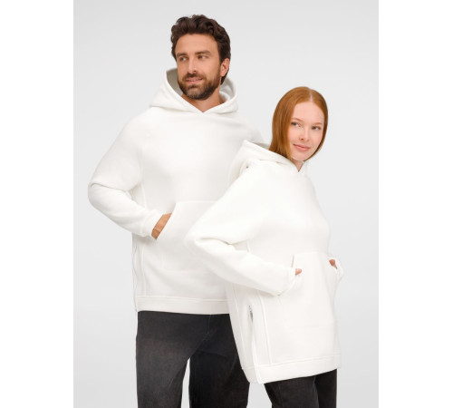 Худи унисекс оверсайз Easy Street, молочно-белое