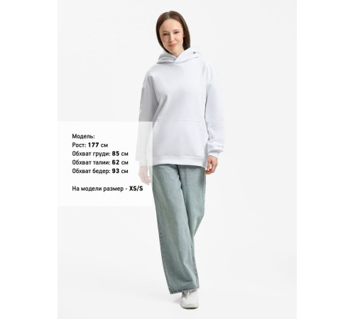 Худи унисекс оверсайз Daylero, белое