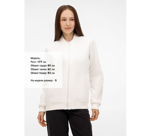 Бомбер унисекс Estado, молочно-белый