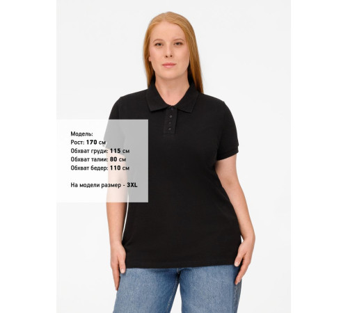 Рубашка поло женская Virma Premium Lady, черная