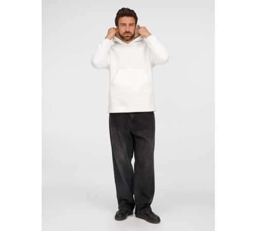 Худи унисекс оверсайз Easy Street, молочно-белое