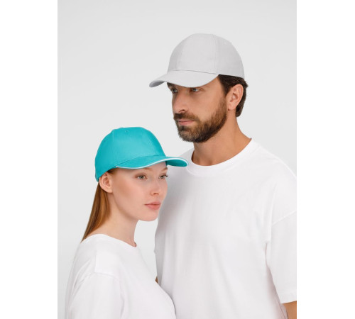 Бейсболка Buffalo, бирюзовая с белым
