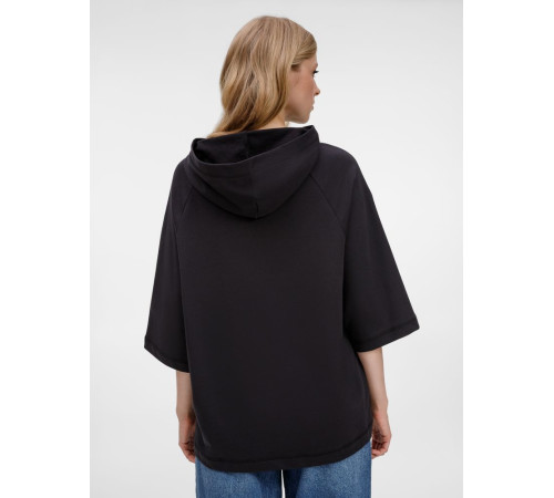 Футболка оверсайз унисекс с капюшоном Neofit, черная