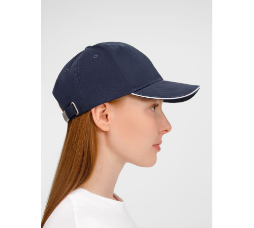 Бейсболка Buffalo, темно-синяя с белым