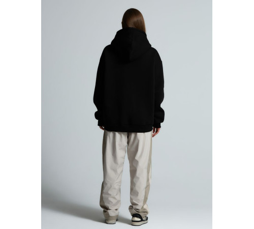 Толстовка унисекс оверсайз Zippy, черная
