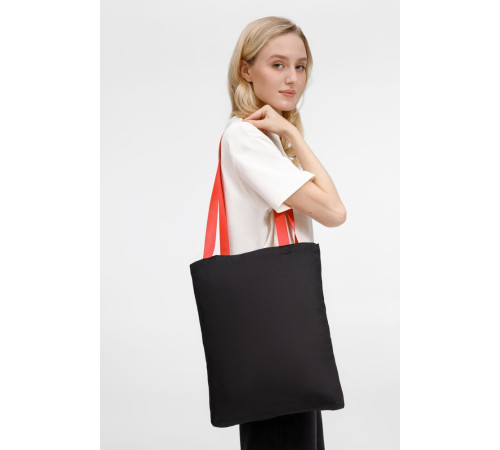 Шопер B4, черный с красными ручками