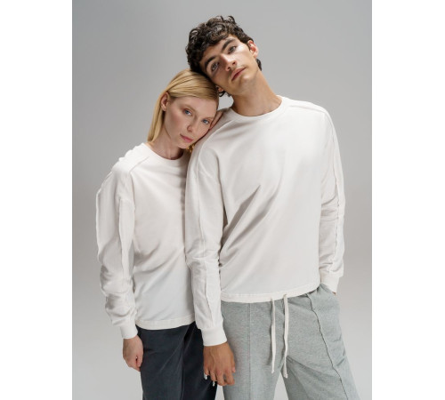 Свитшот унисекс Vozduh, молочно-белый