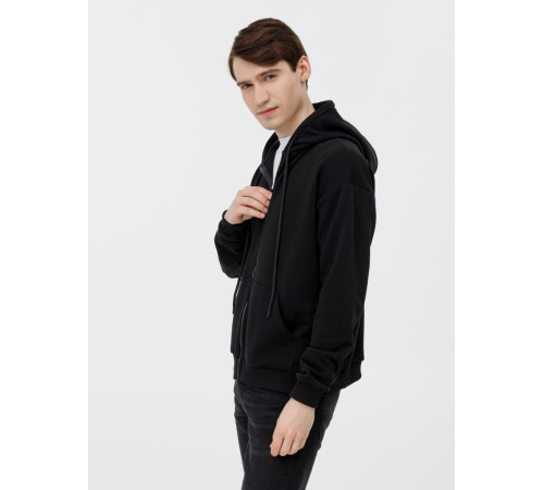 Толстовка унисекс оверсайз на молнии Zippy Terry, черная