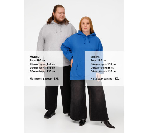 Худи унисекс Condor, серый меланж