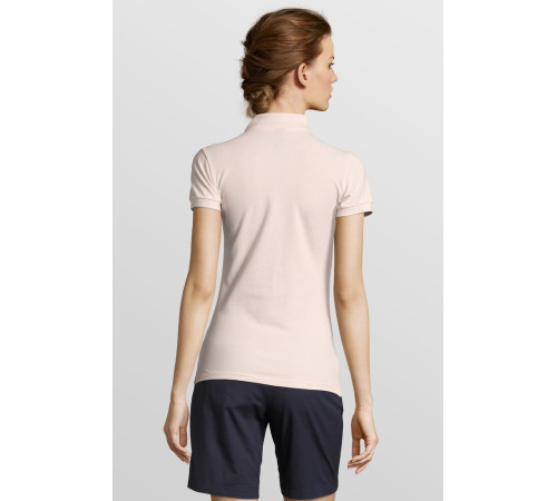 Рубашка поло женская People 210, нежно-розовая