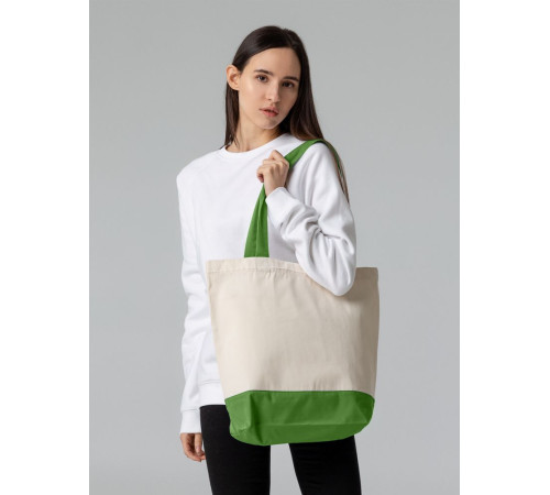 Холщовая сумка Shopaholic, ярко-зеленая
