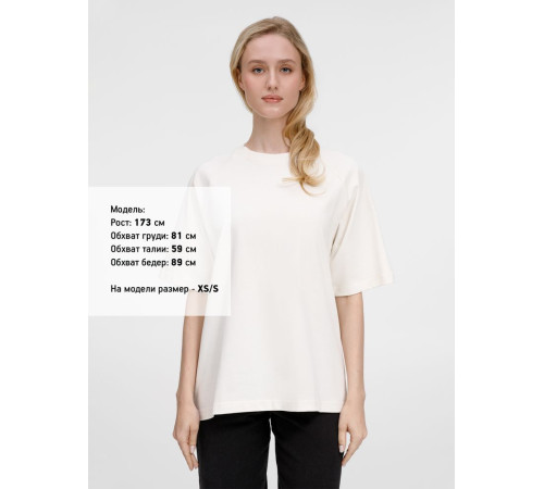 Футболка оверсайз унисекс Avenu, молочно-белая