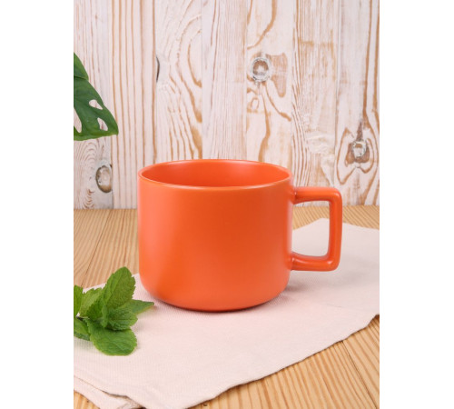 Чашка Jumbo в коробке матовая, оранжевая