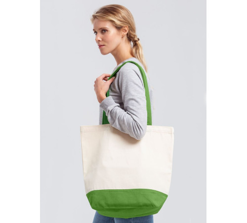 Холщовая сумка Shopaholic, ярко-зеленая