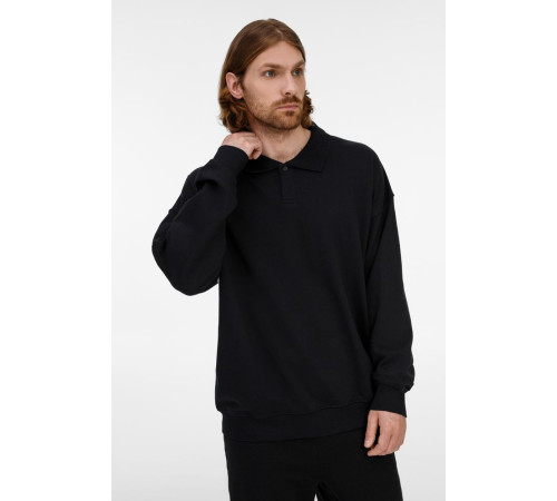 Свитшот оверсайз унисекс S6, черный