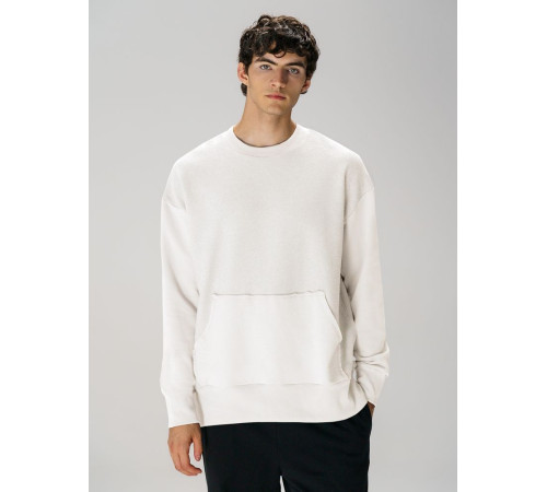 Свитшот оверсайз унисекс Vozduh, молочно-белый