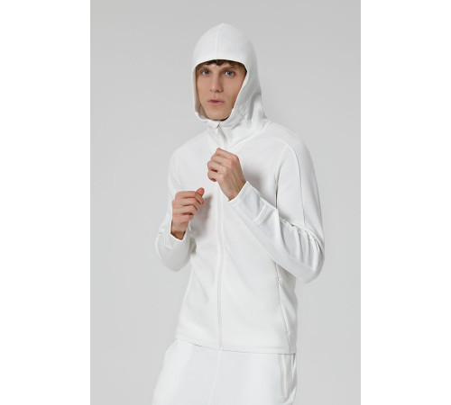 Куртка с капюшоном унисекс Begi, молочно-белая