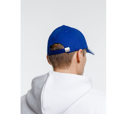 Бейсболка Spiker, ярко-синяя с белым