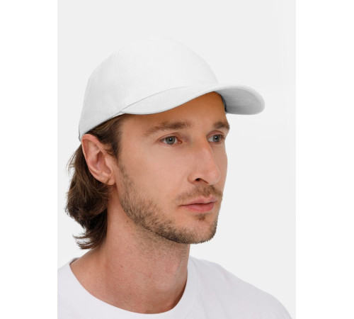 Бейсболка Long Beach, белая