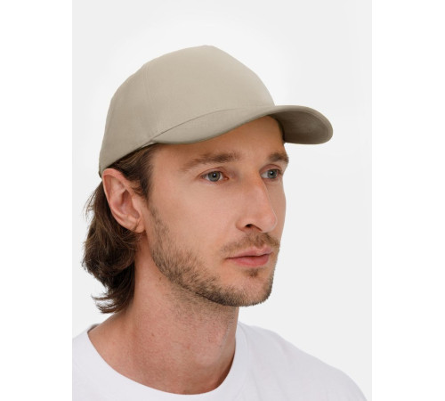 Бейсболка Long Beach, бежевая