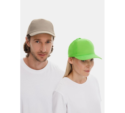 Бейсболка Long Beach, бежевая