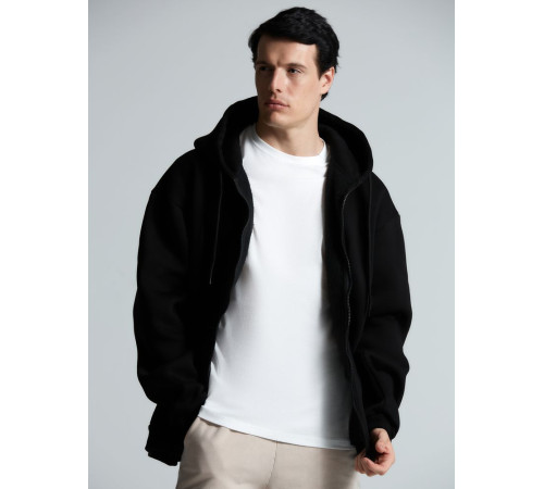 Толстовка унисекс оверсайз Zippy, черная