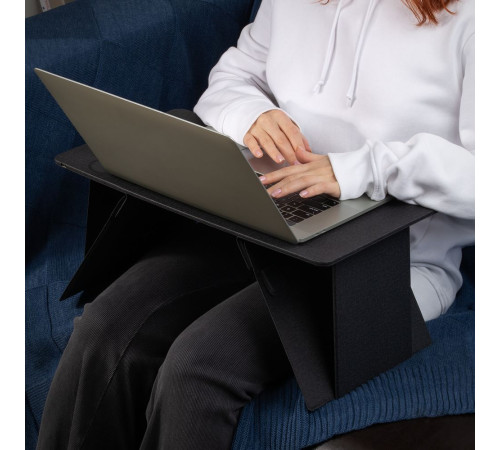 Складной стол для ноутбука с беспроводной зарядкой Kickstand Table, серый