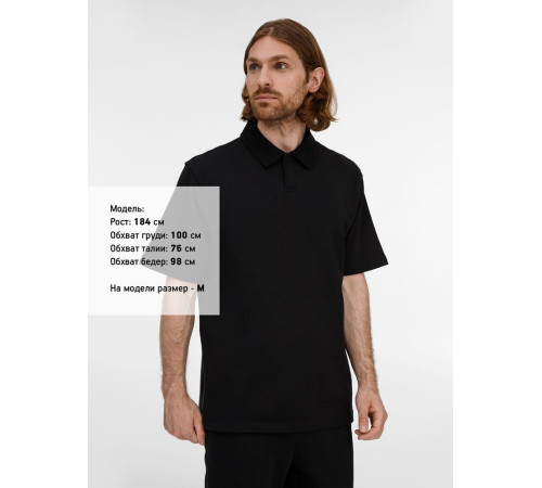 Рубашка поло унисекс Tiimi, черная